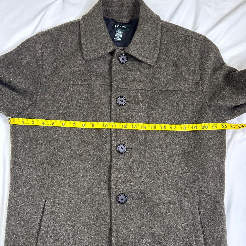 J. Crew Men's Uniform Olive Green Insulated Wool Jacket Size S - Picture 8 of 11